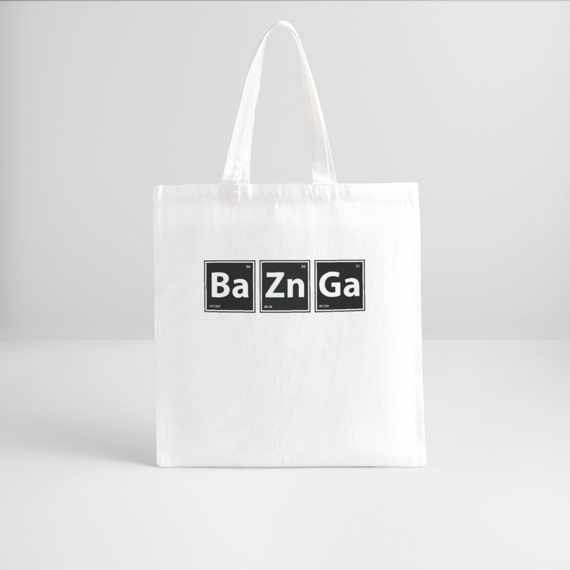 BAZINGA - Recycled Tote Bag - white