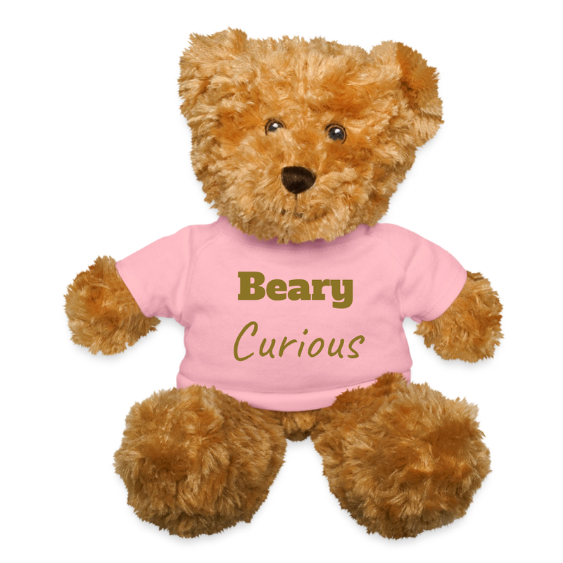 "BEARY Curious" - Teddy Bear SoftToy Plushy - petal pink