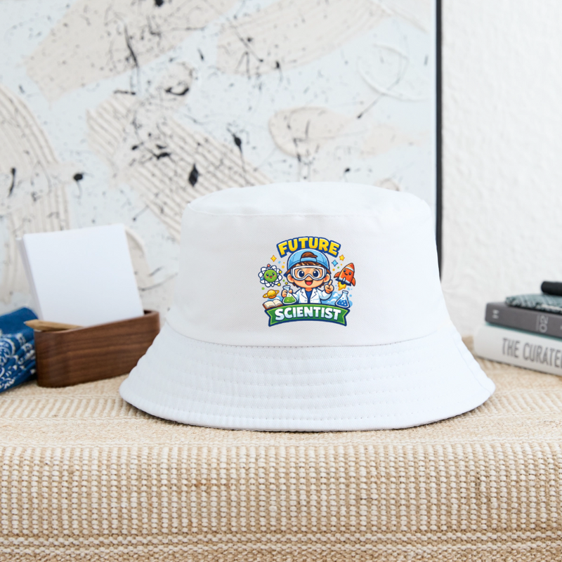 Kid's Bucket Hat - white