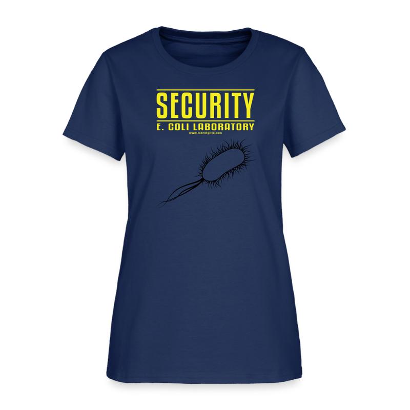 "Security E. Coli Laboratory" - Women's T-Shirt - blue dusk
