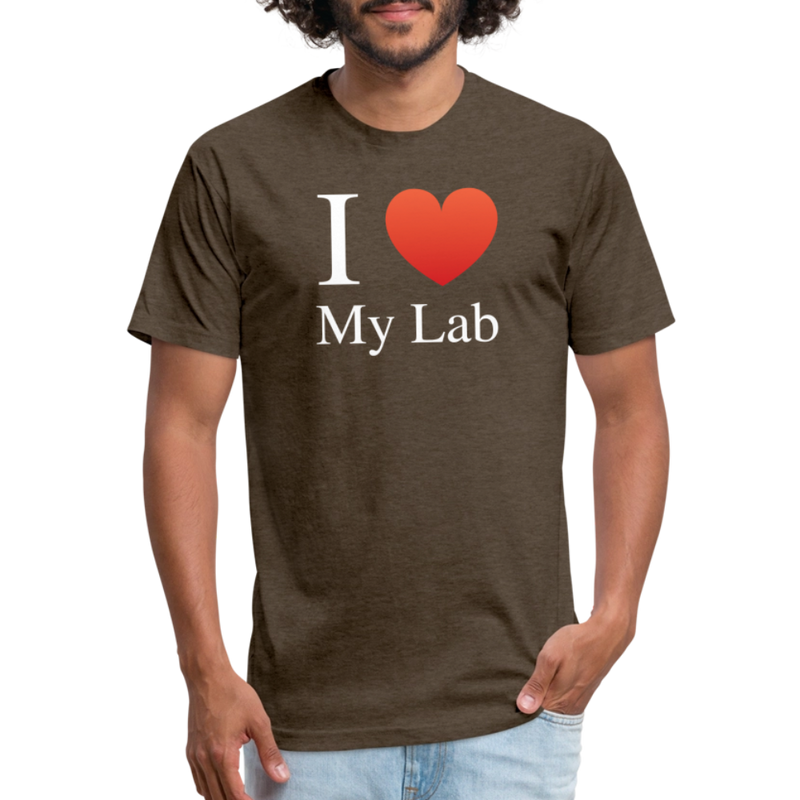 Fitted Cotton/Poly T-Shirt by Next Level - heather espresso