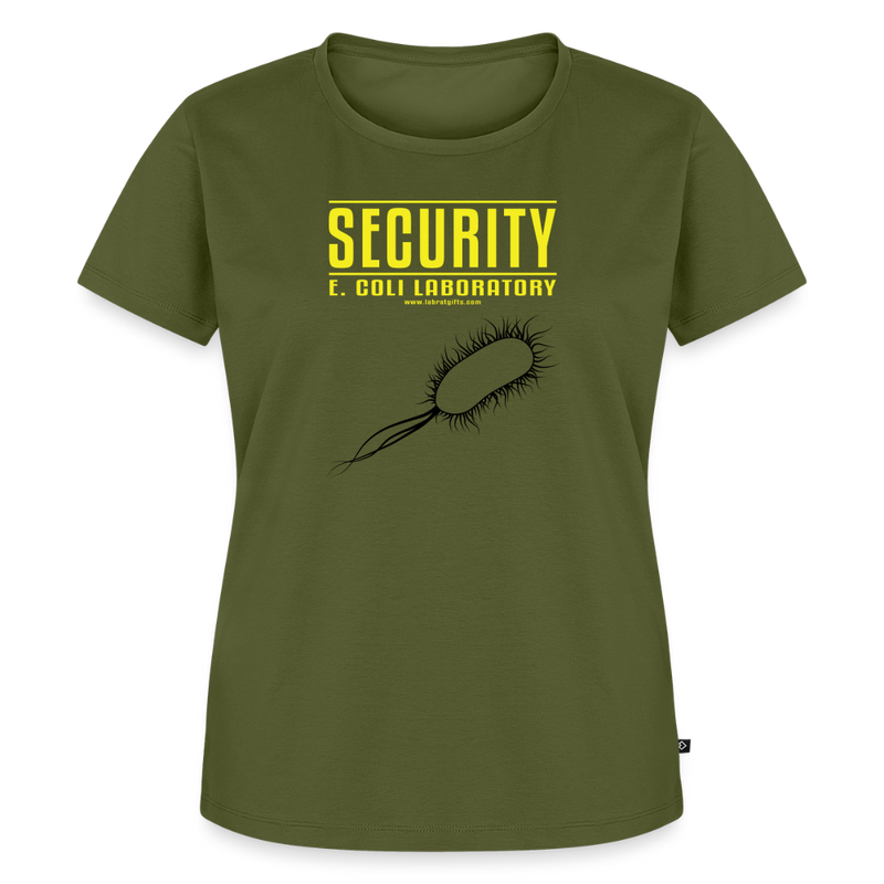 "Security E. Coli Laboratory" - Women’s Premium T-Shirt - khaki green