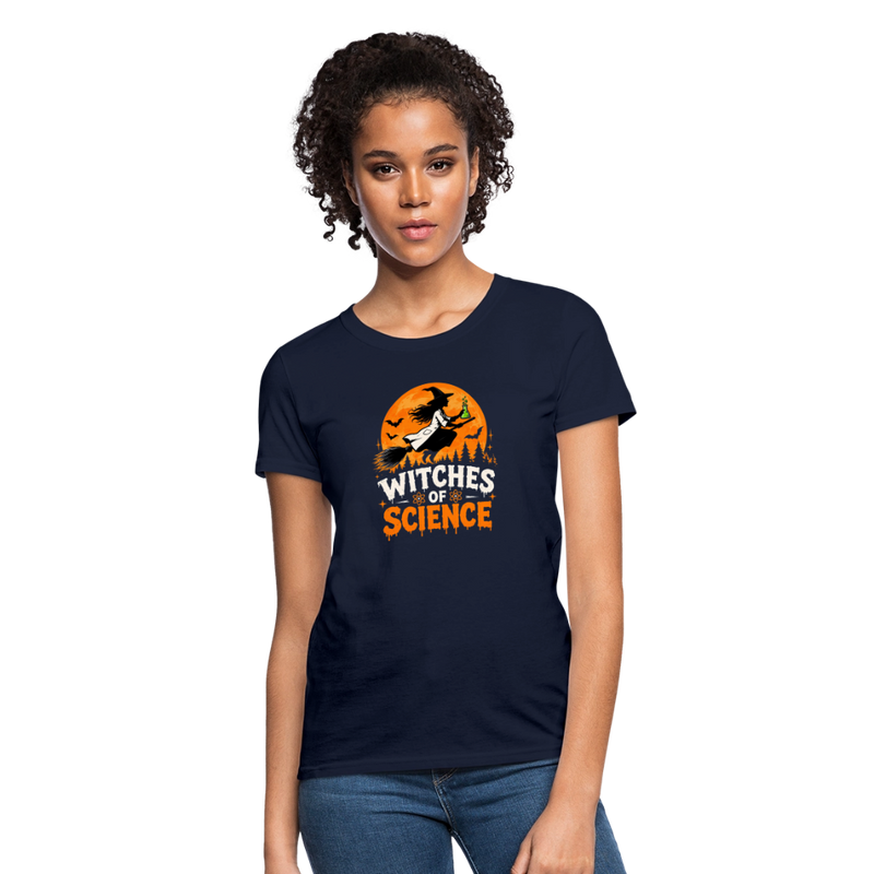 Witches of Science Halloween Women's T-Shirt - navy