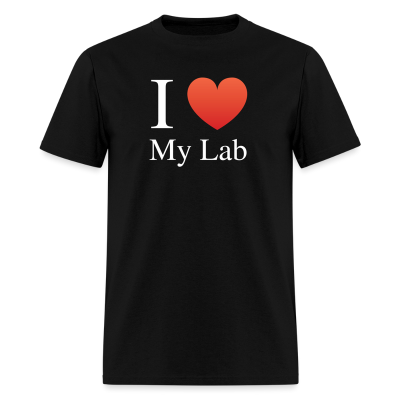 "I Love My Lab" - Men's T-Shirt | GILDAN 5000 - black