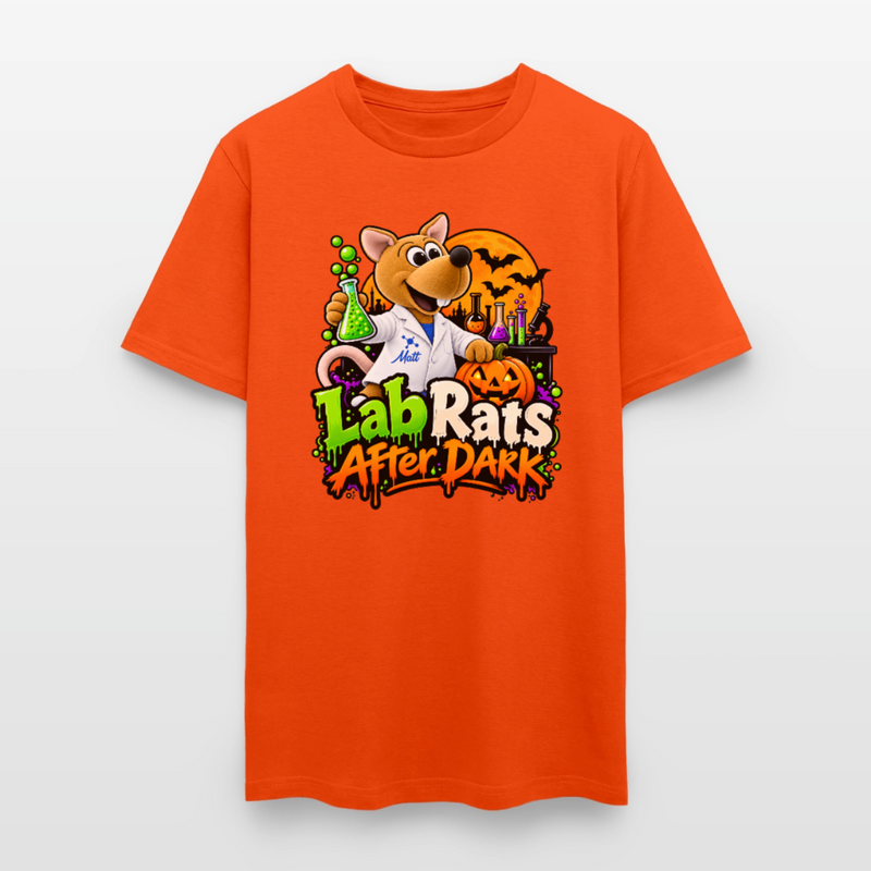 Matt - Lab Rats after Dark - Halloween Men's T-Shirt - orange