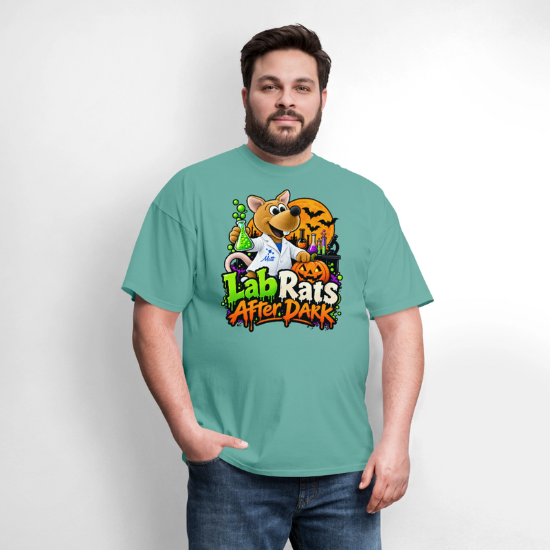 Matt - Lab Rats after Dark - Halloween Men's T-Shirt - aquatic