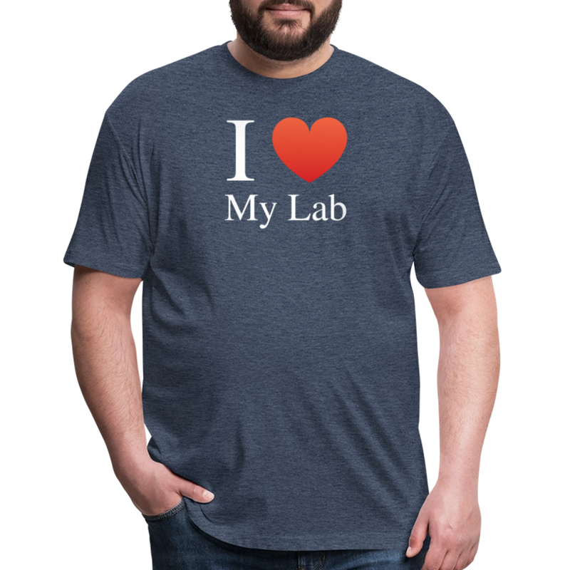 Fitted Cotton/Poly T-Shirt by Next Level - heather navy