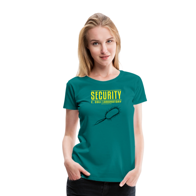 "Security E. Coli Laboratory" - Women’s Premium T-Shirt - teal
