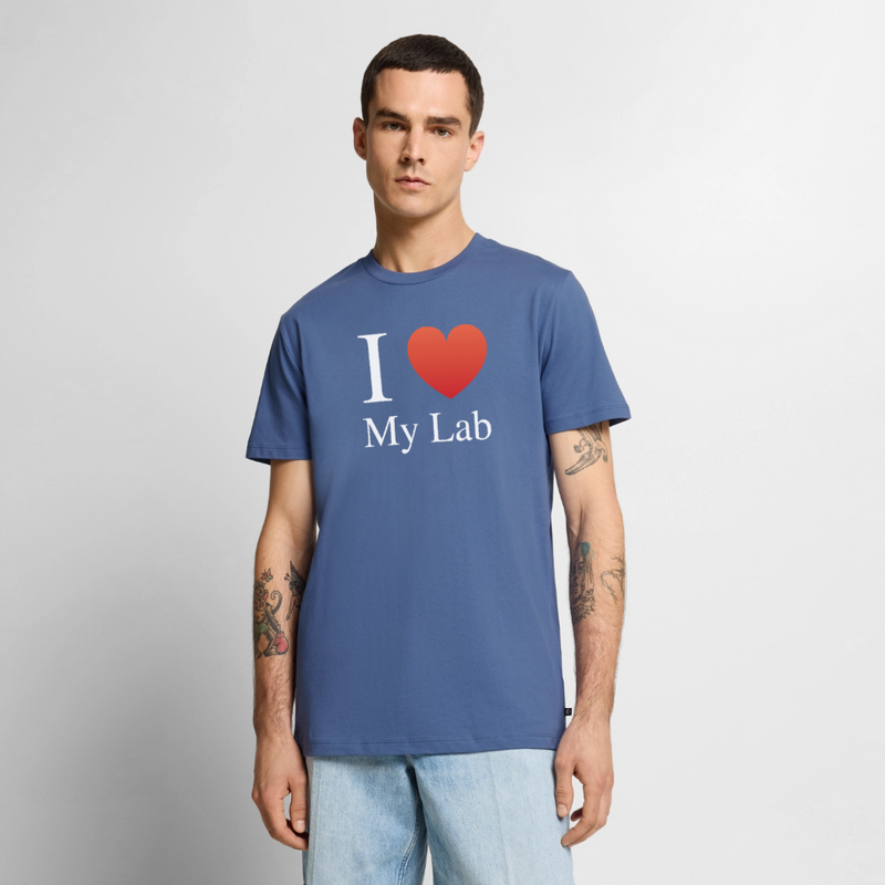 "I Love My Lab" - Men's Premium T-Shirt - stone blue