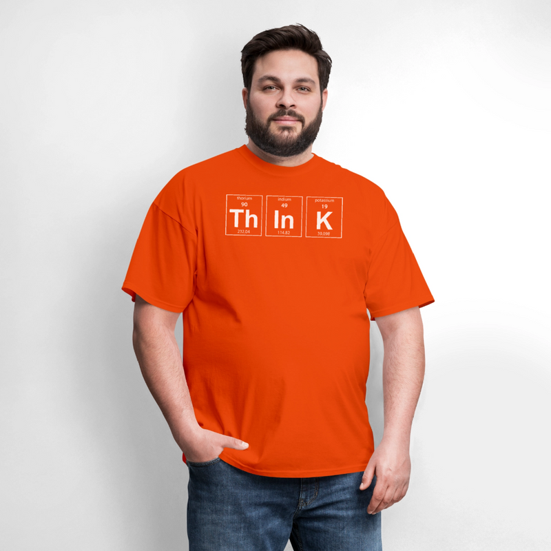 "Think" - Men's T-Shirt | GILDAN 5000 - orange