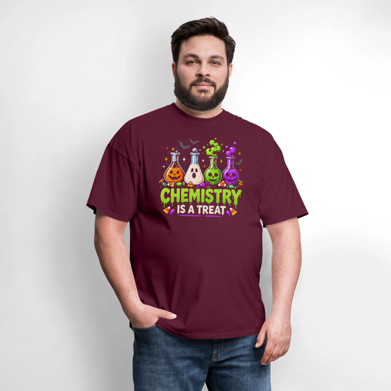 Chemistry is a Treat Halloween Men's T-Shirt - burgundy