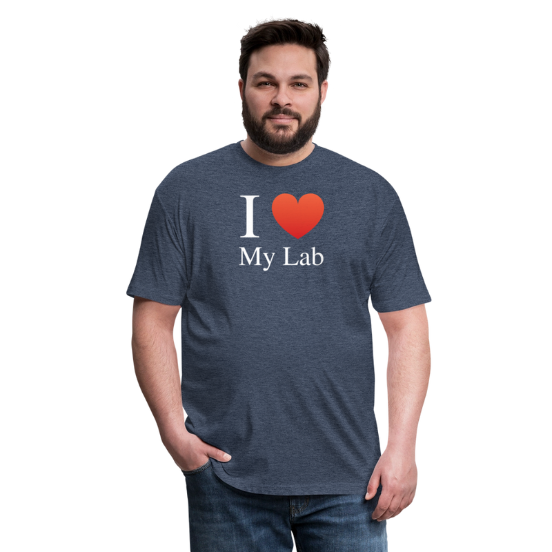 Fitted Cotton/Poly T-Shirt by Next Level - heather navy