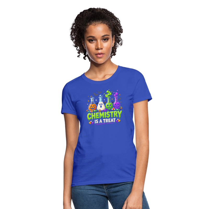 Chemistry is a Treat Halloween Women's T-Shirt - royal blue