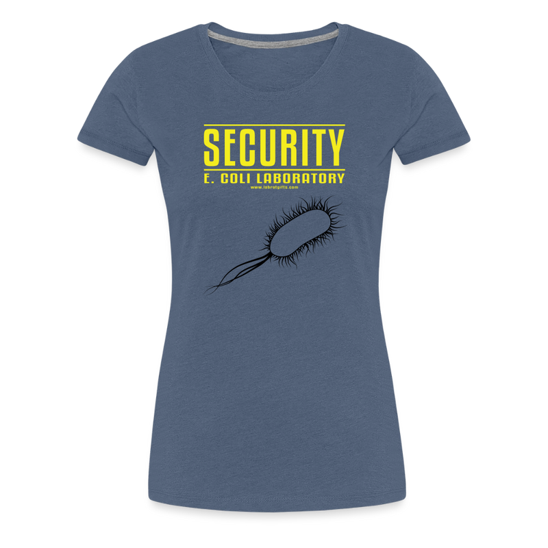 "Security E. Coli Laboratory" - Women’s Premium T-Shirt - heather blue