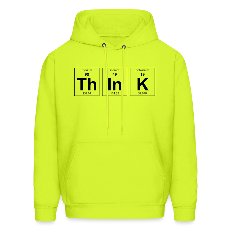 "Think" - Men's Hoodie - safety green
