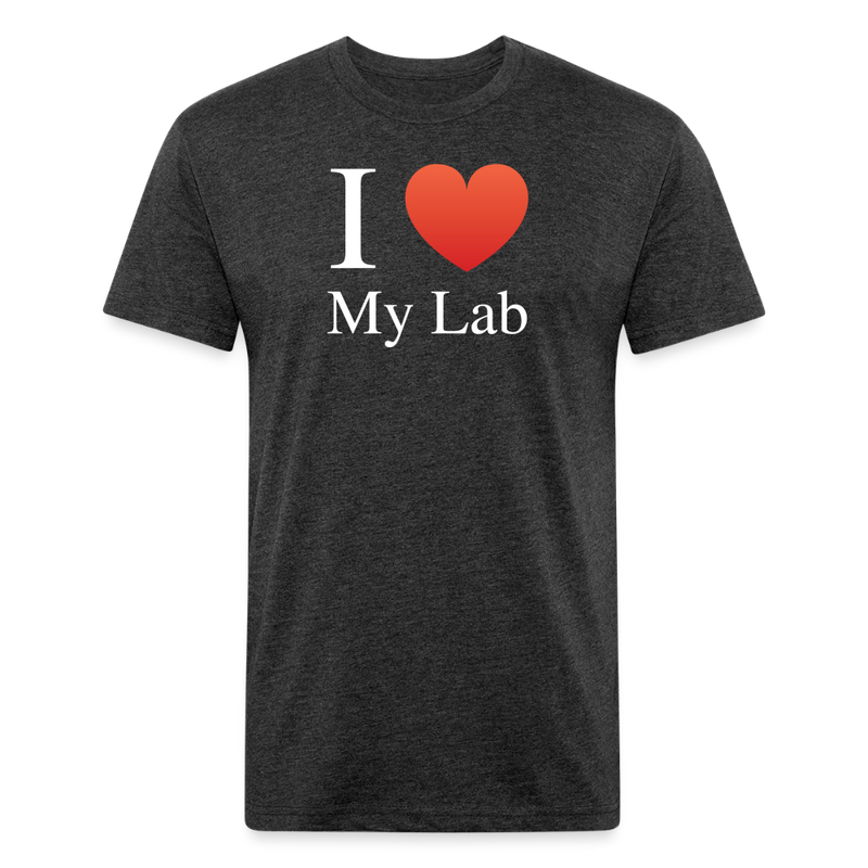 Fitted Cotton/Poly T-Shirt by Next Level - heather black