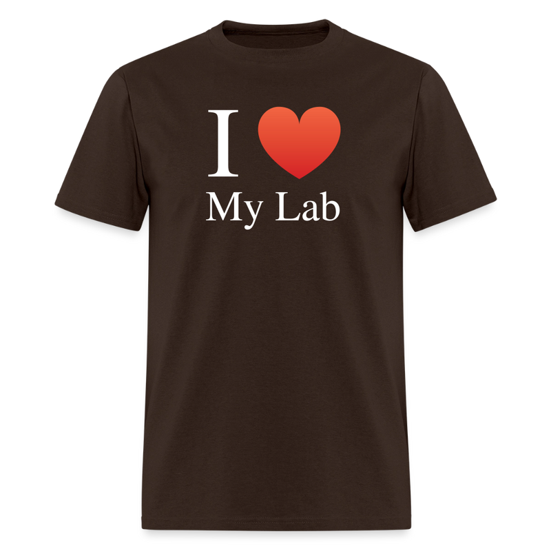 "I Love My Lab" - Men's T-Shirt | GILDAN 5000 - brown