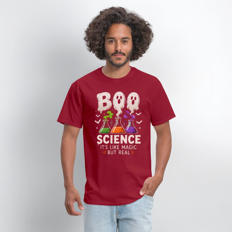 BOO SCIENCE HALLOWEEN Men's T-Shirt - true red