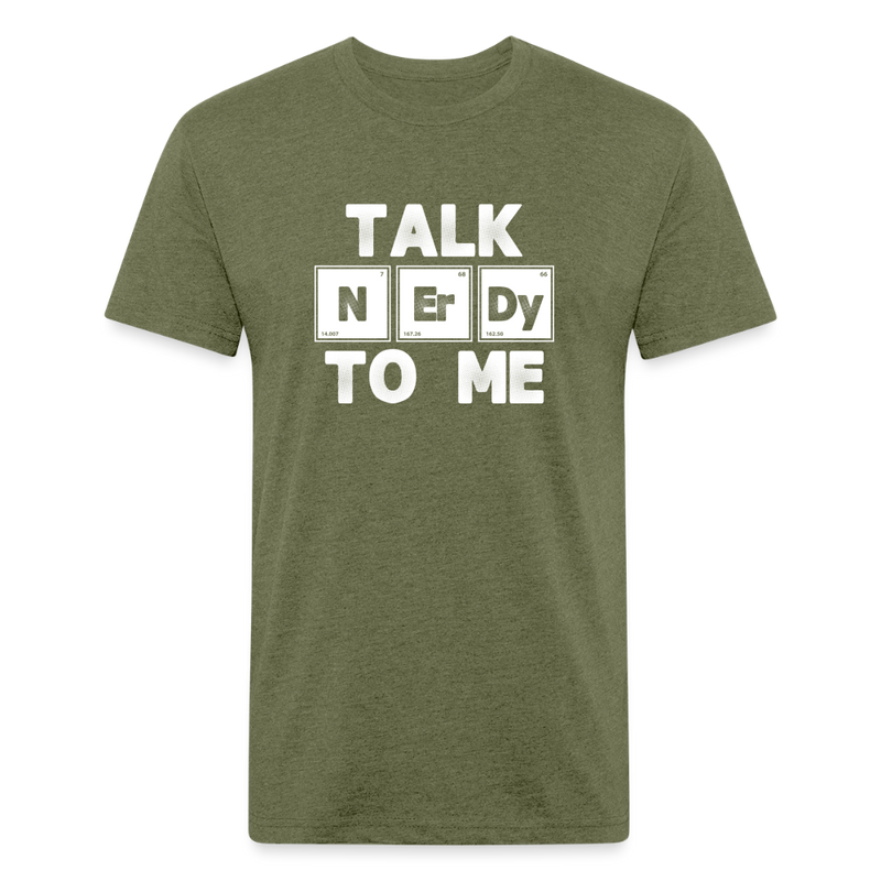 Fitted Cotton/Poly T-Shirt by Next Level - heather military green