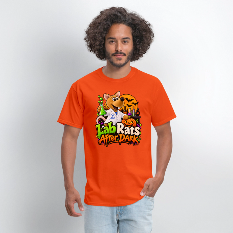 Matt - Lab Rats after Dark - Halloween Men's T-Shirt - orange