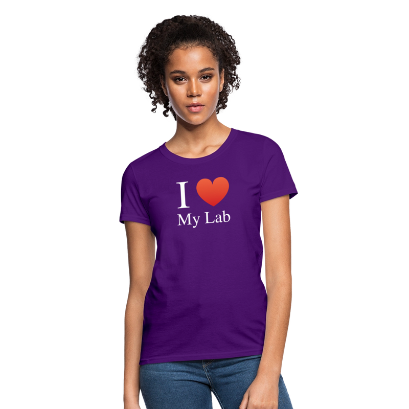 "I Love My Lab" - Women's T-Shirt - purple