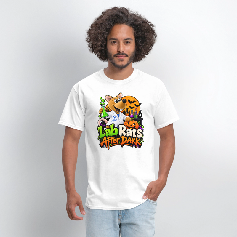 Matt - Lab Rats after Dark - Halloween Men's T-Shirt - white