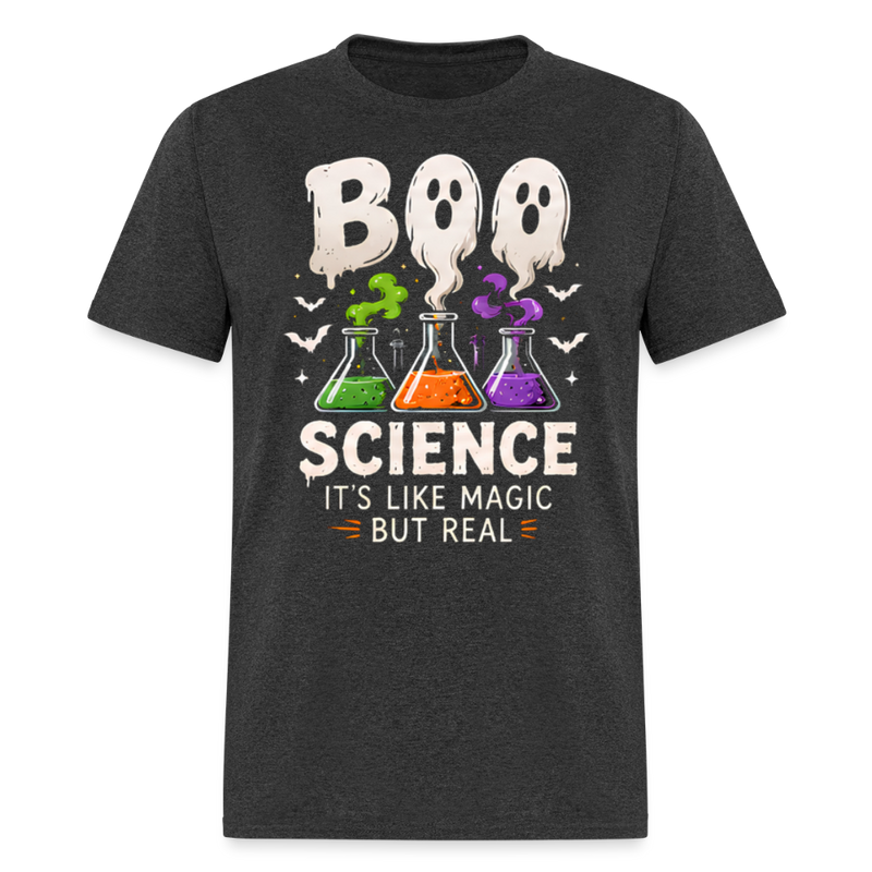 BOO SCIENCE HALLOWEEN Men's T-Shirt - heather black