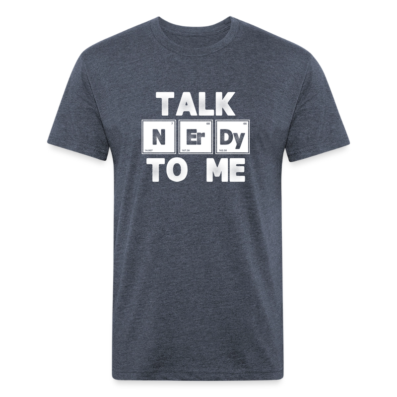 Fitted Cotton/Poly T-Shirt by Next Level - heather navy