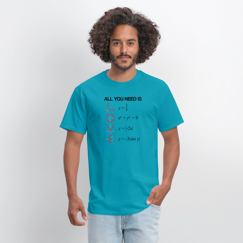 "All You Need Is LOVE" - Men's T-Shirt | GILDAN 5000 - turquoise