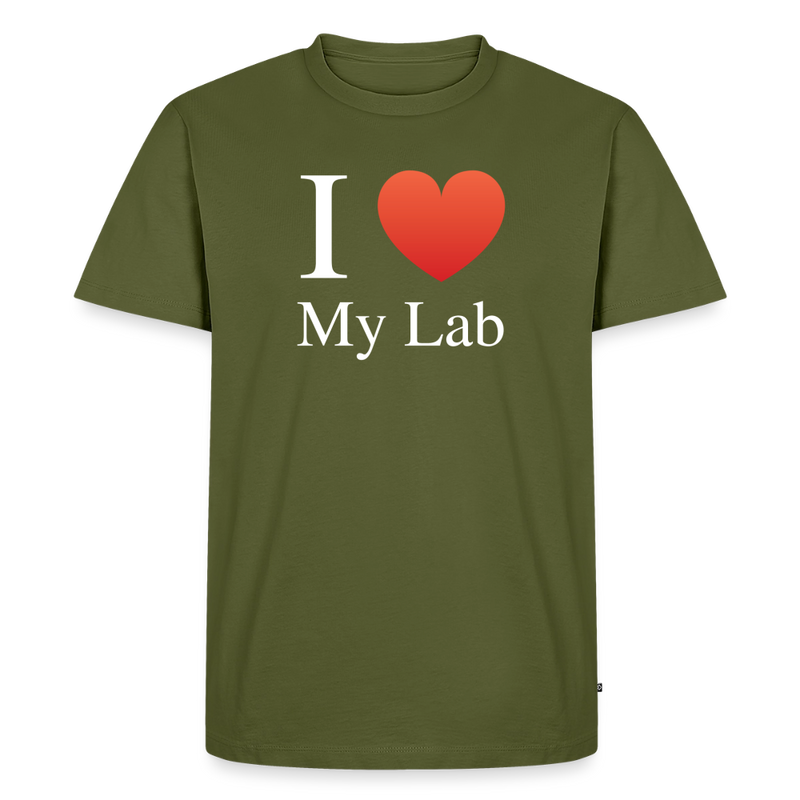 "I Love My Lab" - Men's Premium T-Shirt - khaki green