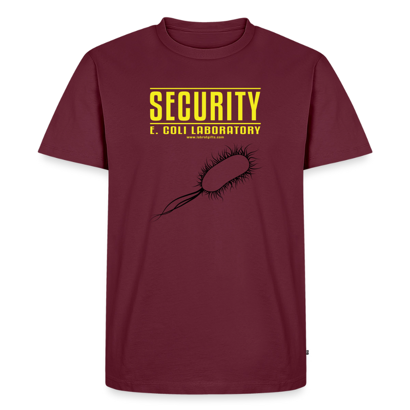 "Security E. Coli Laboratory" - Men's Premium T-Shirt - burgundy
