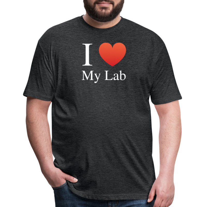 Fitted Cotton/Poly T-Shirt by Next Level - heather black