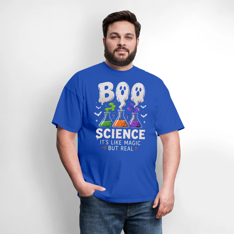 BOO SCIENCE HALLOWEEN Men's T-Shirt - royal blue