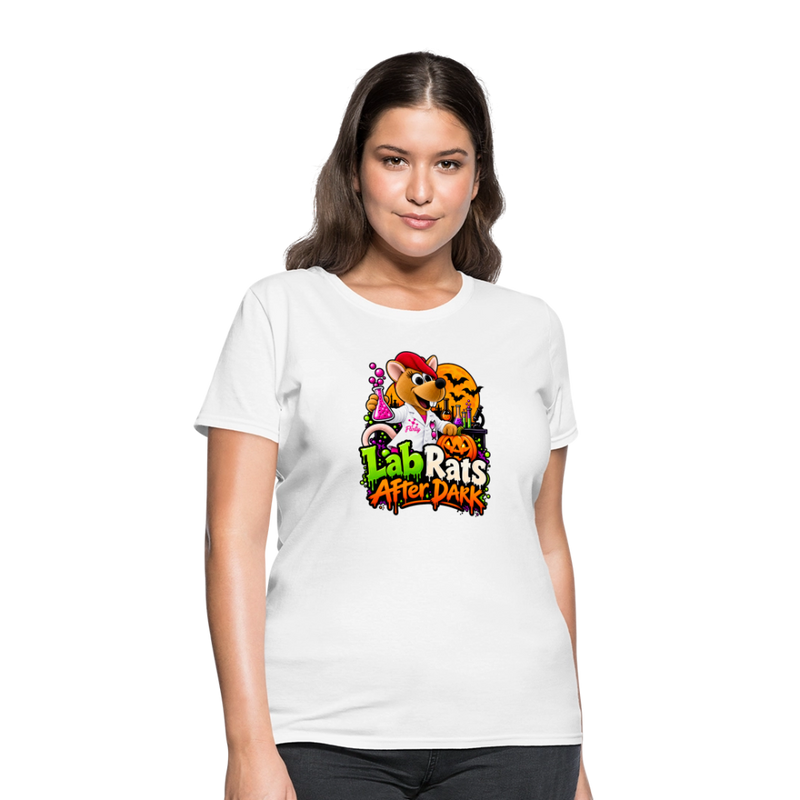 Flirty Lab Rats after Dark - Halloween Women's T-Shirt - white