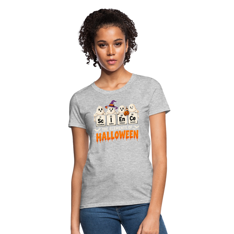 Elements of Science Halloween Women's T-Shirt - heather gray
