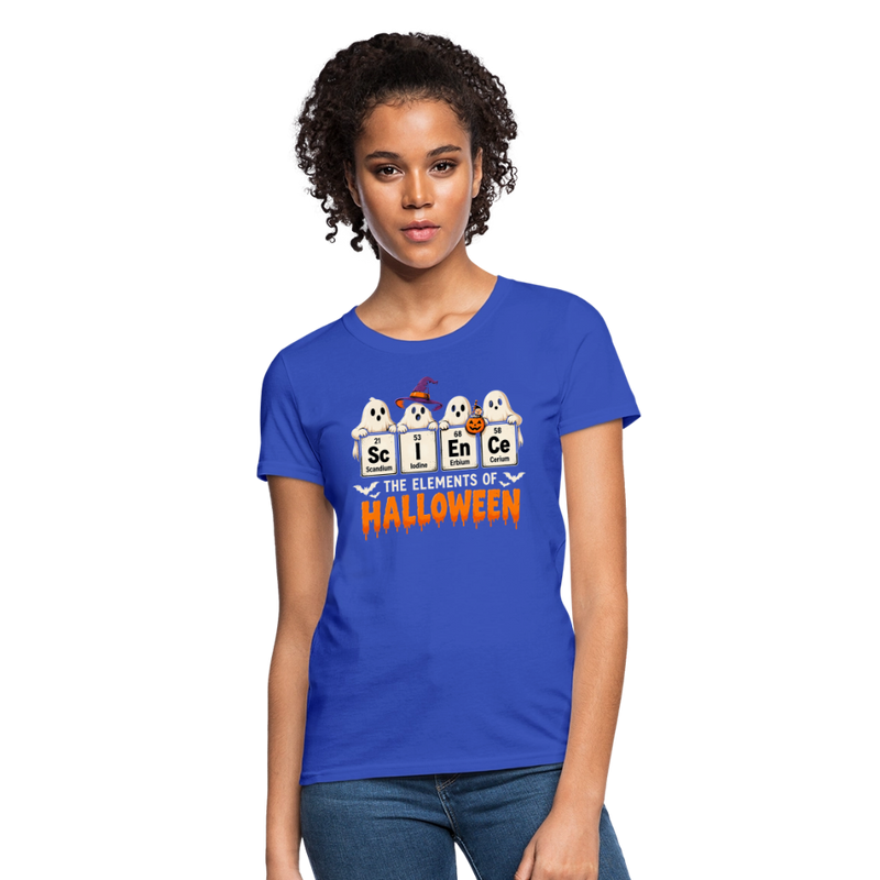 Elements of Science Halloween Women's T-Shirt - royal blue