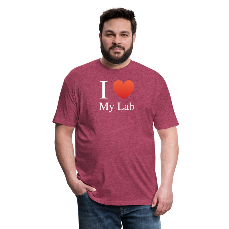 Fitted Cotton/Poly T-Shirt by Next Level - heather burgundy