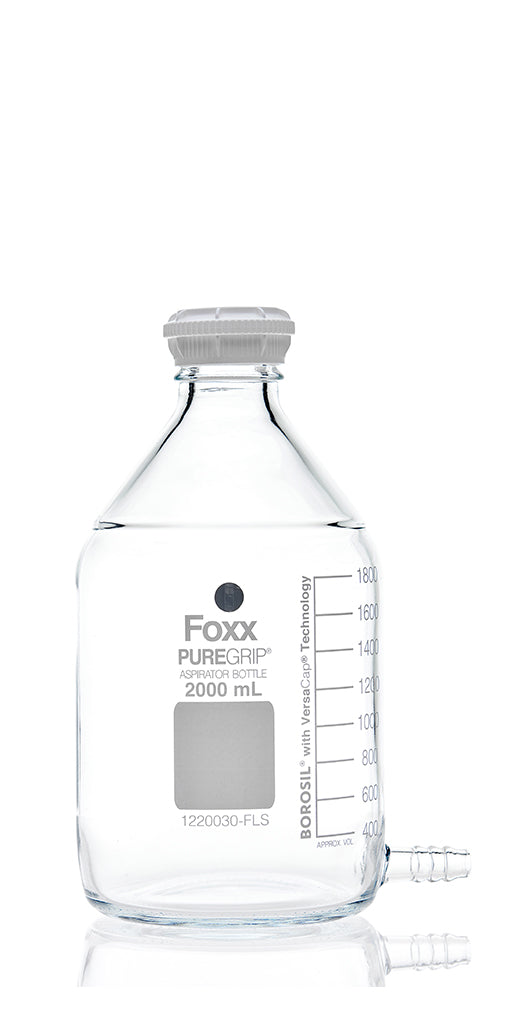 PUREGRIP Borosilicate Glass Aspirator Bottles, GL45 Cap - LabShopNow.com