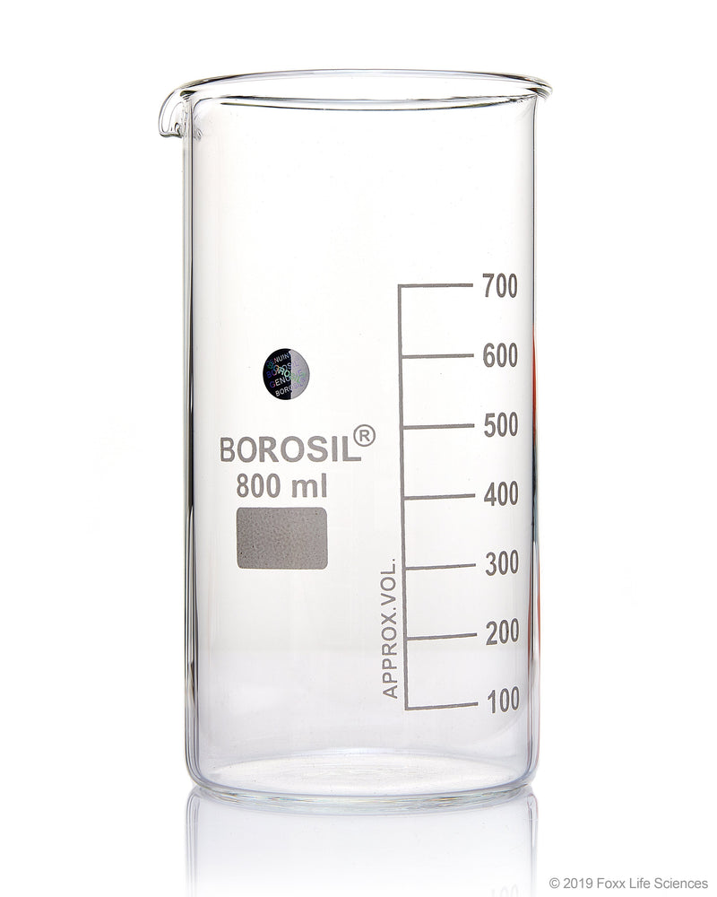 Borosil Beakers, Tall-Form with Spout