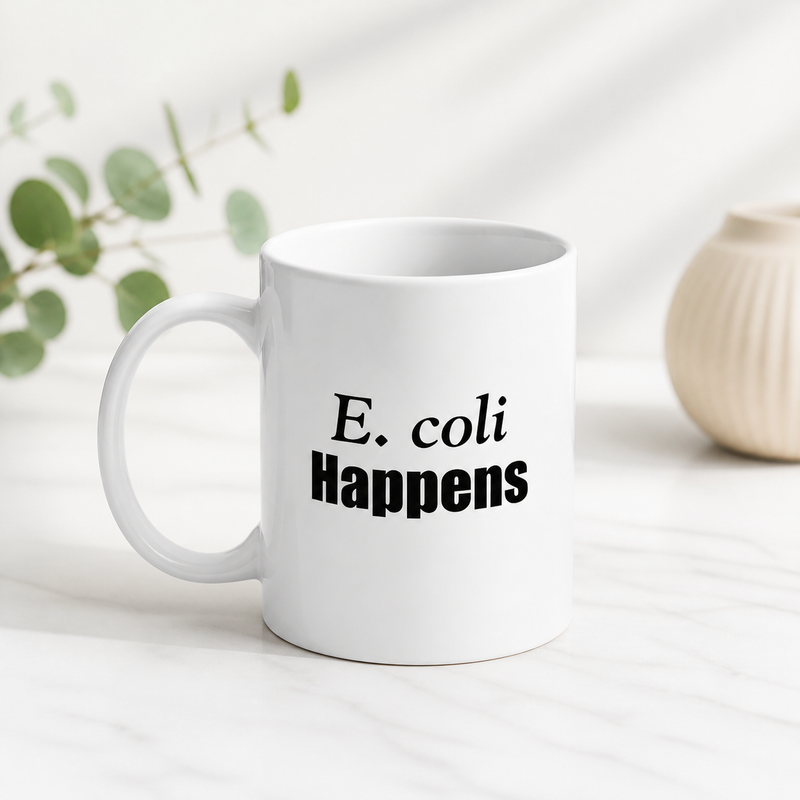 "E. coli Happens" - Mug