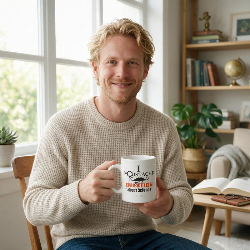 "I Moustache You a Question about Science" - Mug