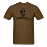"Albert Einstein: Knowledge Quote" - Men's T-Shirt brown / S - LabRatGifts - 4