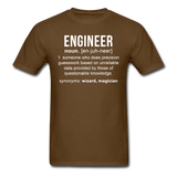 "Engineer" (white) - Men's T-Shirt brown / S - LabRatGifts - 6