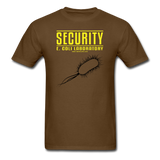 "Security E. Coli Laboratory" - Men's T-Shirt brown / S - LabRatGifts - 4