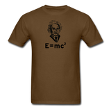 "Albert Einstein: E=mc²" - Men's T-Shirt brown / S - LabRatGifts - 4