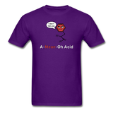 Cute & Geeky "A-Mean-Oh Acid" Men's T-Shirt | LabRatGifts purple / S - LabRatGifts - 4
