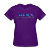 "-273.15 ºC is the Coolest" (gray) - Women's T-Shirt purple / S - LabRatGifts - 4