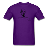 "Albert Einstein: Knowledge Quote" - Men's T-Shirt purple / S - LabRatGifts - 5