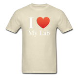 "I ♥ My Lab" (white) - Men's T-Shirt khaki / S - LabRatGifts - 10