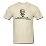 "Albert Einstein: Logic Quote" - Men's T-Shirt khaki / S - LabRatGifts - 10